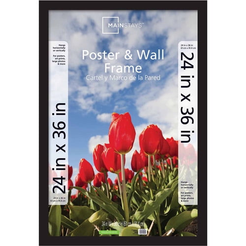 Mainstays 24x36 Casual Poster and Picture Frame Black Mainstays 24x36 Casual Poster and Picture Frame Black